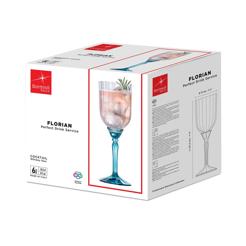 245ml Florian Cocktail Glasses - By Bormioli Rocco