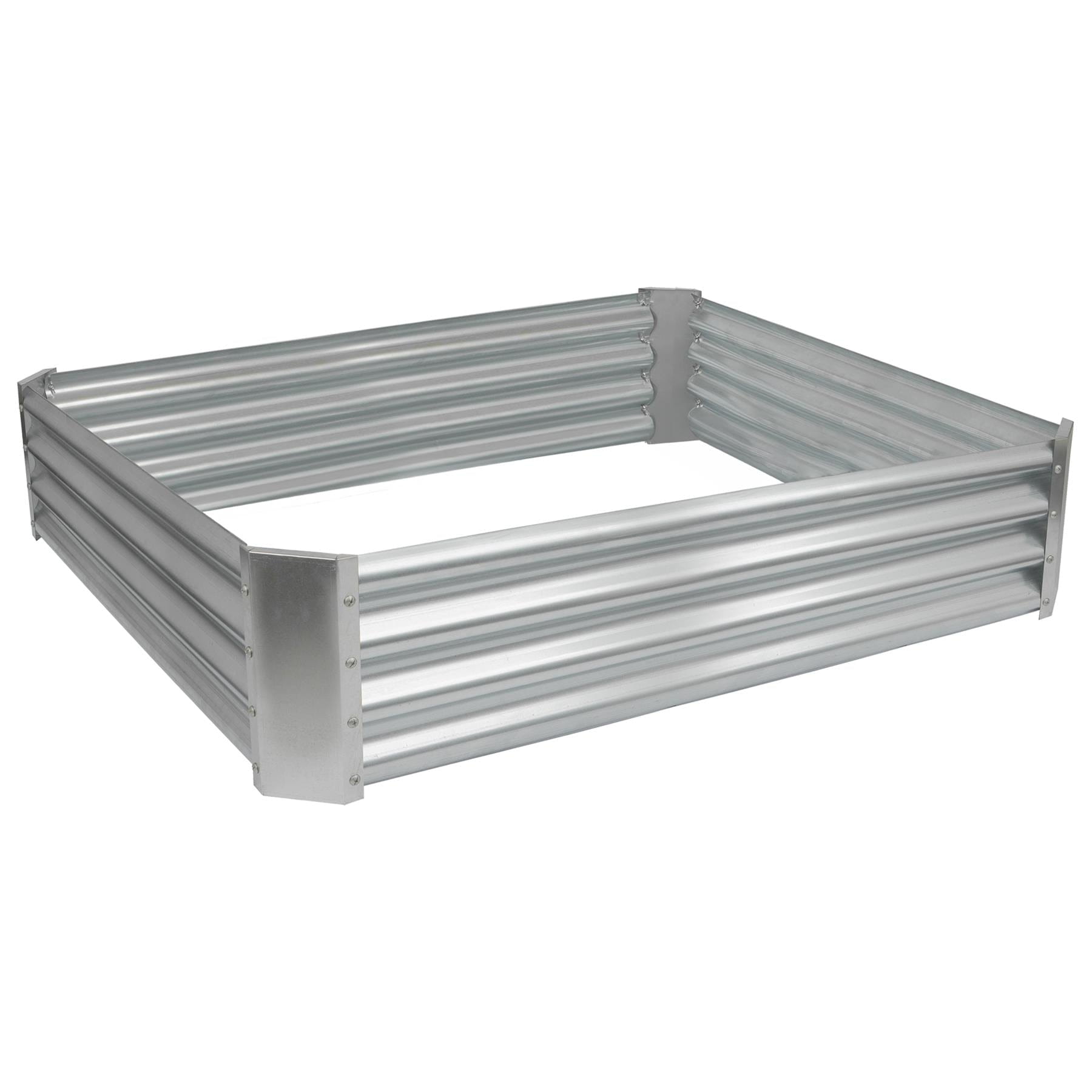 120cm x 120cm Square Galvanised Steel Raised Garden Bed - By Harbour ...