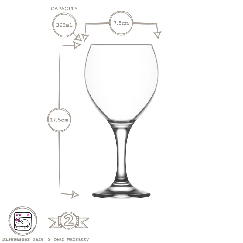 365ml Misket Red Wine Glasses - By Lav