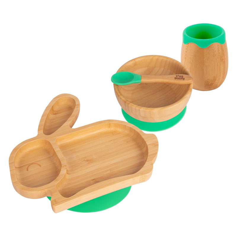 4pc Rolo the Rabbit Bamboo Suction toddler and Baby Feeding Set