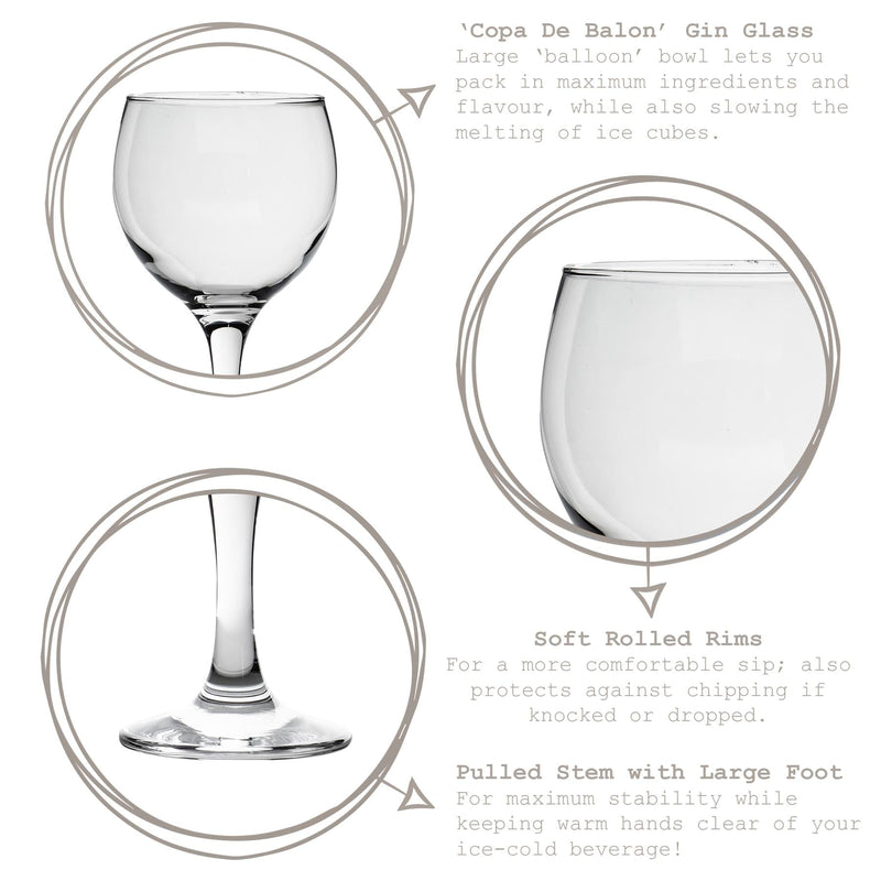 645ml Misket Gin Glasses - Pack of 12 - By LAV