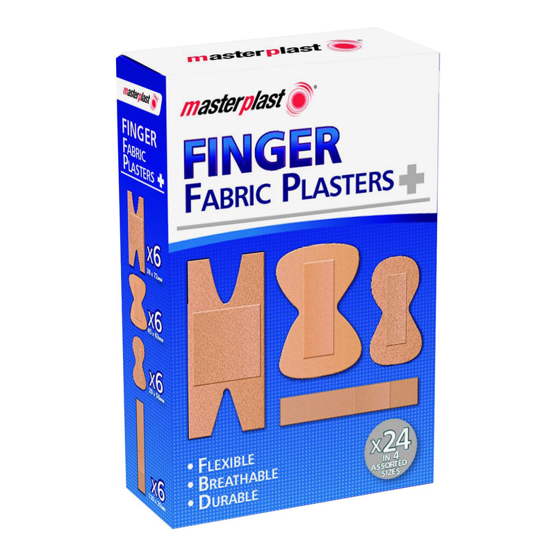 Assorted Finger Plasters - Pack of 24 - By Masterplast