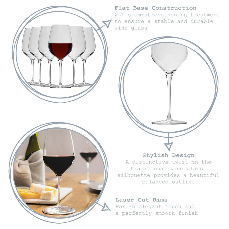 650ml Inalto Tre Sensi Wine Glasses - Pack of 12 - By Bormioli Rocco