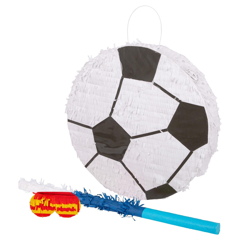 3pc Football Pinata Set with Stick & Blindfold - By Fax Potato