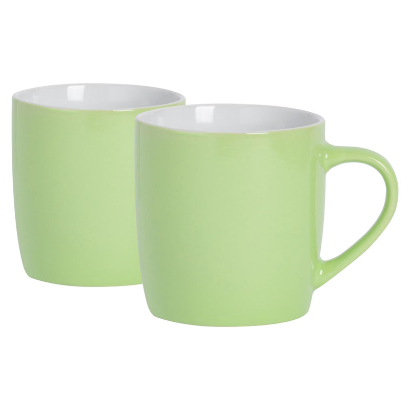 350ml Coloured Coffee Mugs - Pack of 2 - By Argon Tableware