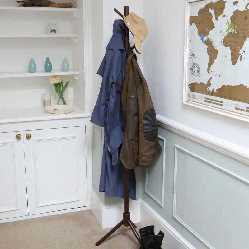 Free-Standing Wooden Coat Rack - By Harbour Housewares