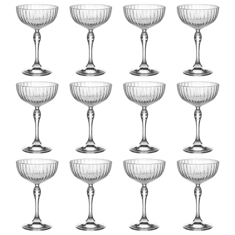 230ml America 20S Champagne Saucer Glasses - By Bormioli Rocco