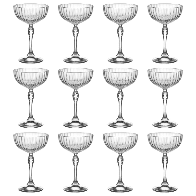 230ml America '20s Champagne Cocktail Saucers - Pack of 12 - By Bormioli Rocco