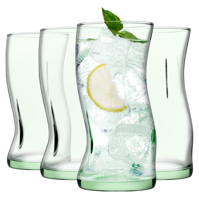 400ml Aware Amorf Recycled Highball Glasses - Green - By Pasabahce