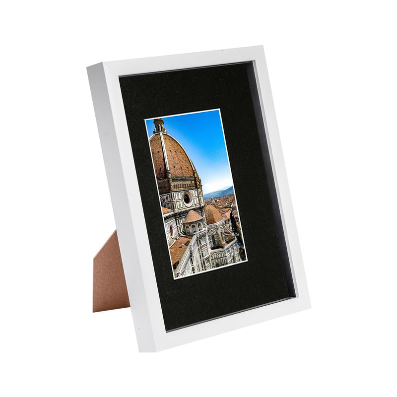 White A4 (8" x 12") 3D Shadow Box Frame with A5 Mount - By Nicola Spring