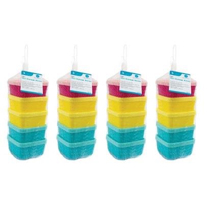 Plastic Stackable Food Storage Containers - 90ml - Multicoloured - By Ashley