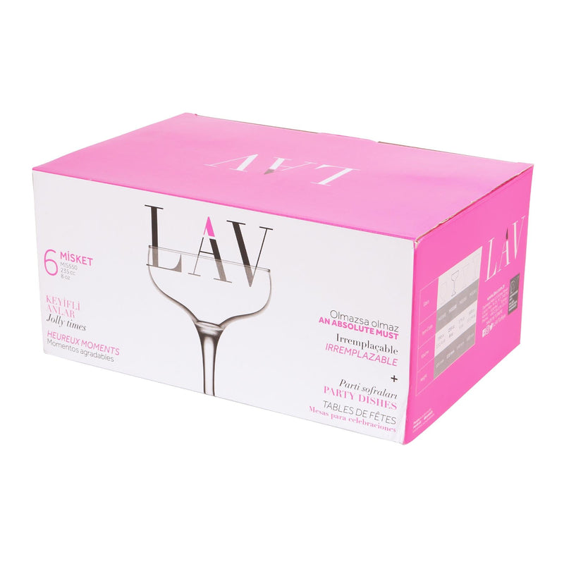 235ml Misket Champagne Cocktail Saucers - Pack of 12  - By LAV