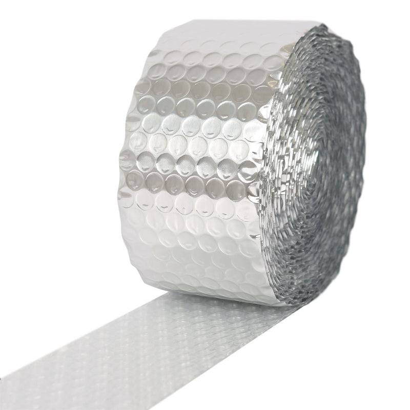 Foil Pipe Insulation Tape - 80mm x 7.5M - Silver - By Blackspur