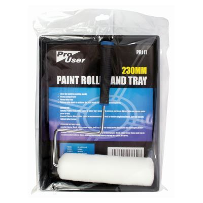 Paint Roller & Tray Set - White - By Pro User