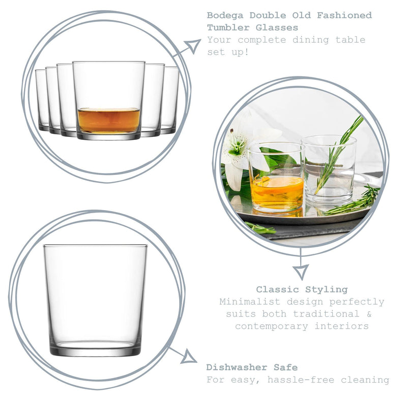 345ml Bodega Whisky Glasses - Pack of 12 - By LAV