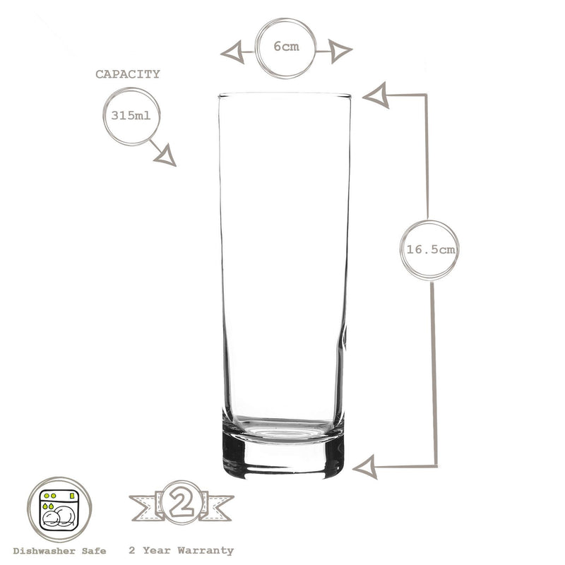 315ml Ada Highball Glasses - By Lav