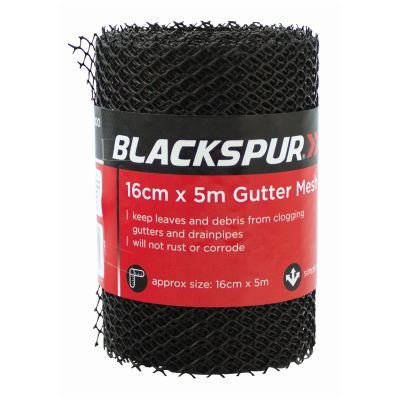 Gutter Mesh - 16cm x 5M - Black - By Blackspur