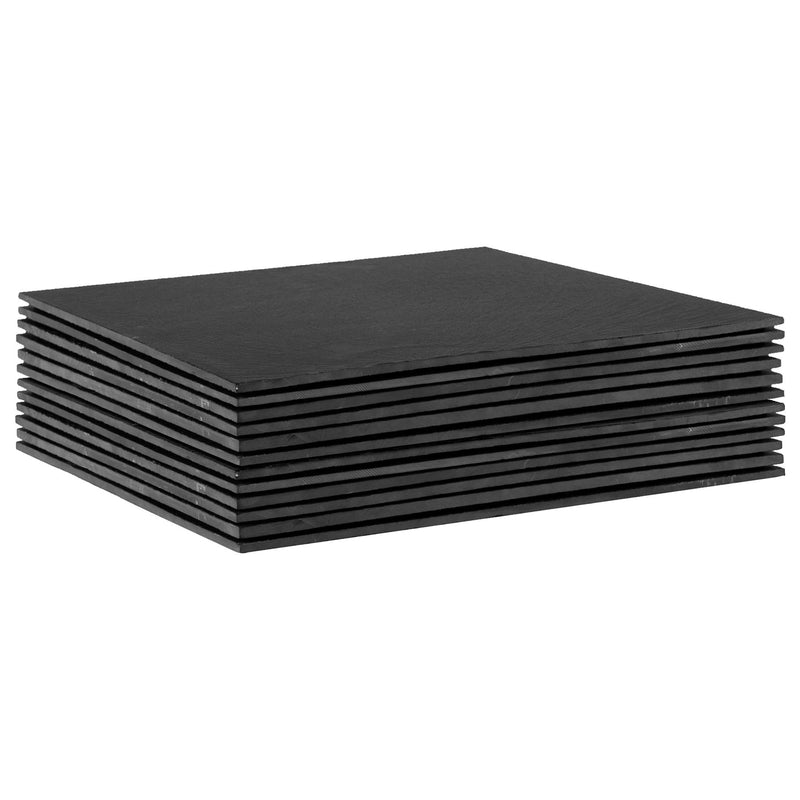 Linea Square Slate Placemats - 33cm - Pack of 12 - By Argon Tableware