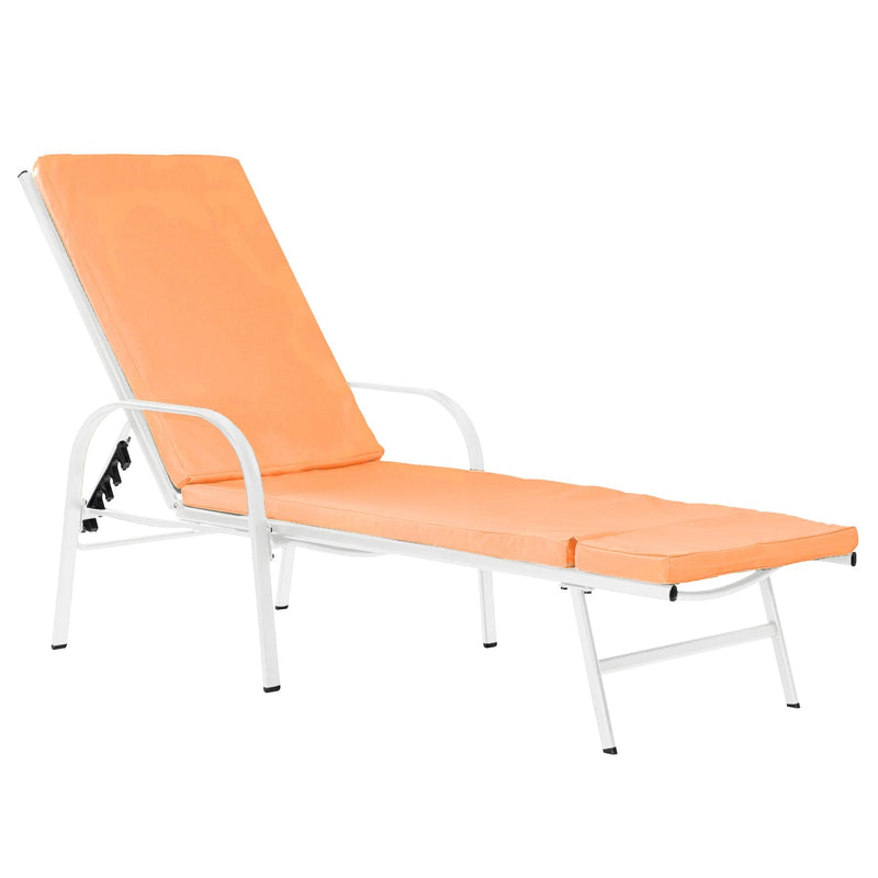 Sussex Sun Lounger & Cushion Set - White