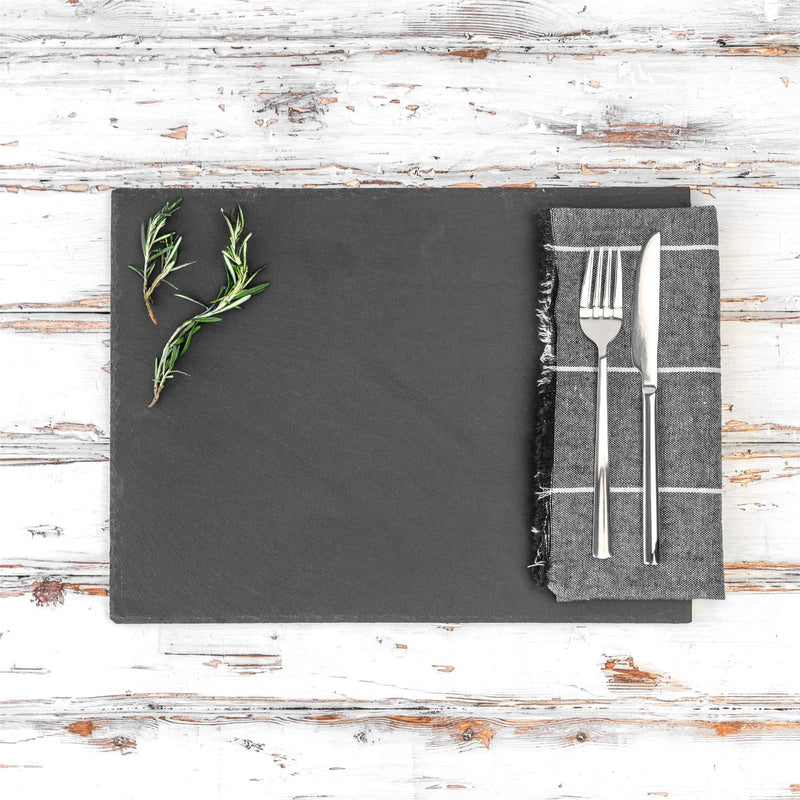 Rectangle Slate Placemats - 30cm x 20cm - Pack of 12 - By Argon Tableware