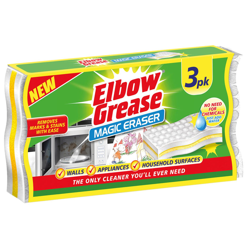 Magic Erasers - White - Pack of 3 - By Elbow Grease