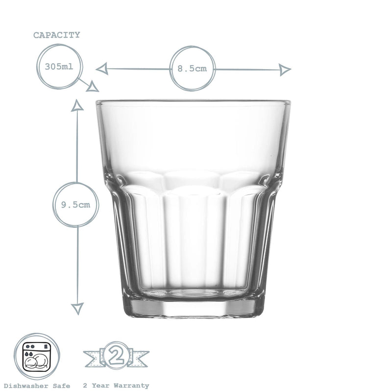 305ml Aras Whisky Glasses - Pack of 12 - By LAV