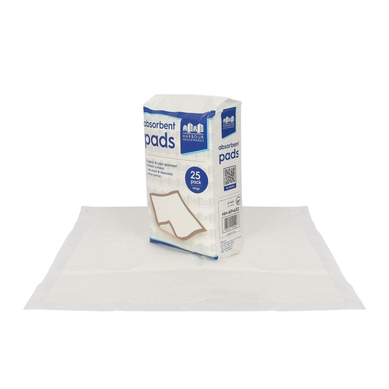 Disposable Puppy Training Pads - 60cm x 60cm - Pack of 25 - By Harbour Housewares