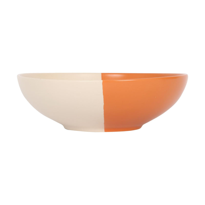 Colour Block Stoneware Pasta Bowl - 20.5cm - By Nicola Spring