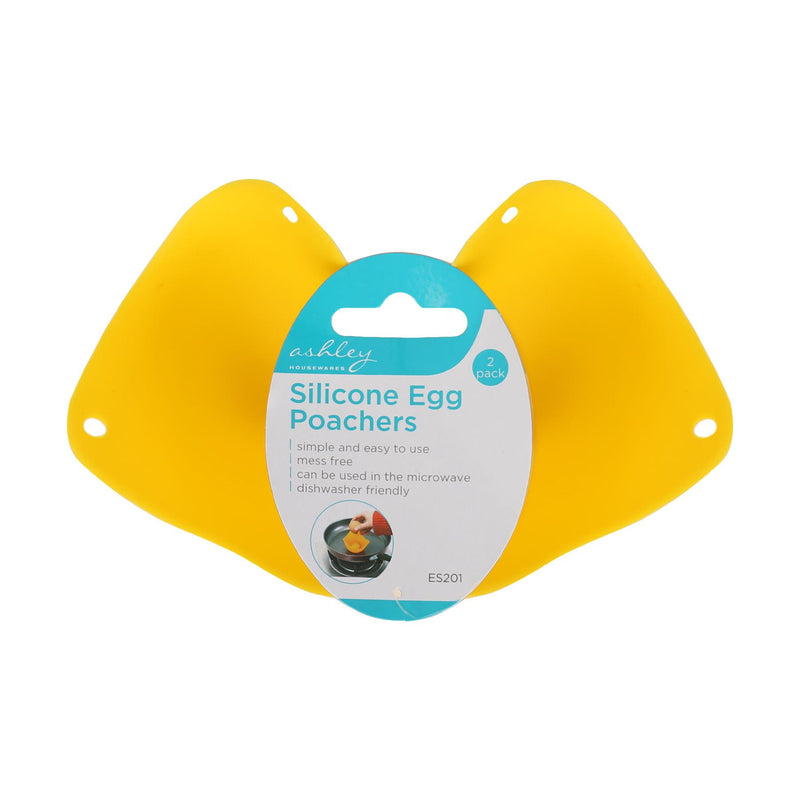 Silicone Egg Poachers - Yellow - Pack of 2 - By Ashley