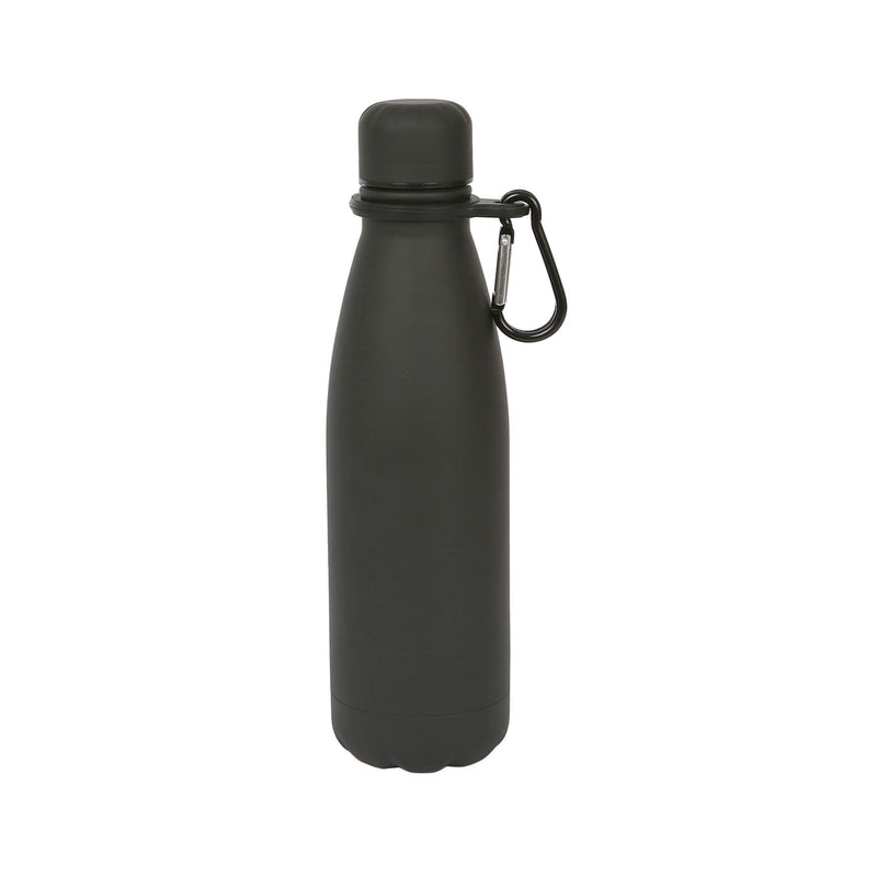 Stainless Steel Water Bottle with Carabiner Clip - 500ml