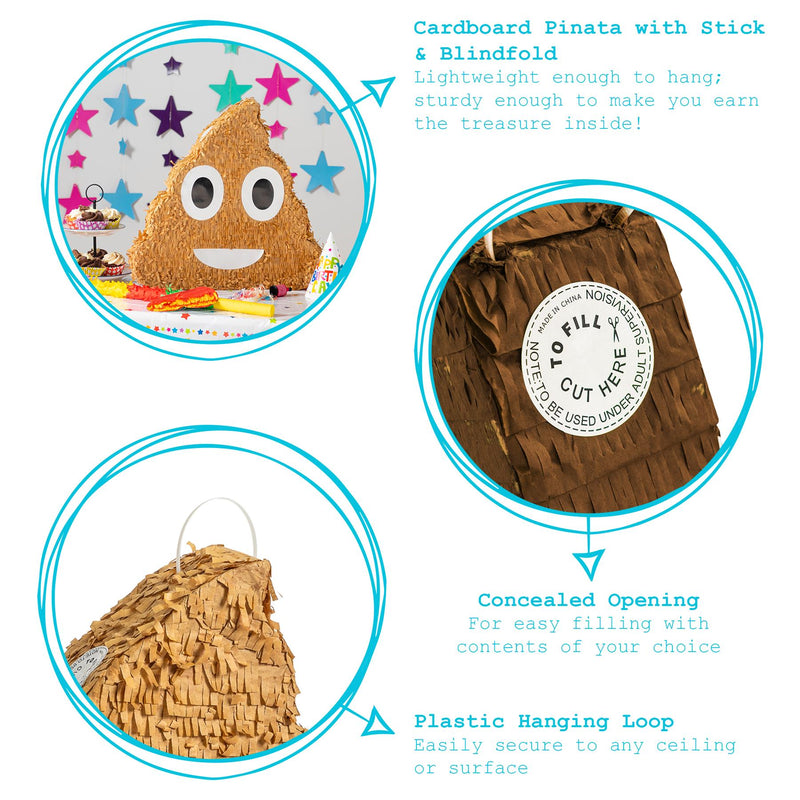 Poop Emoji Pinata Party Set - By Fax Potato