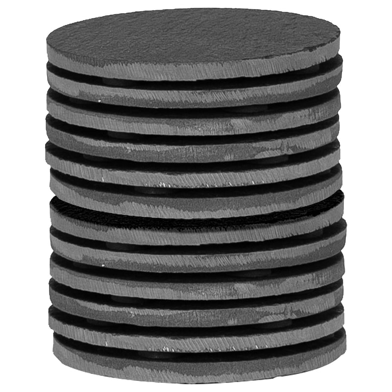 Linea Round Slate Coasters - 10cm - Pack of 12 - By Argon Tableware