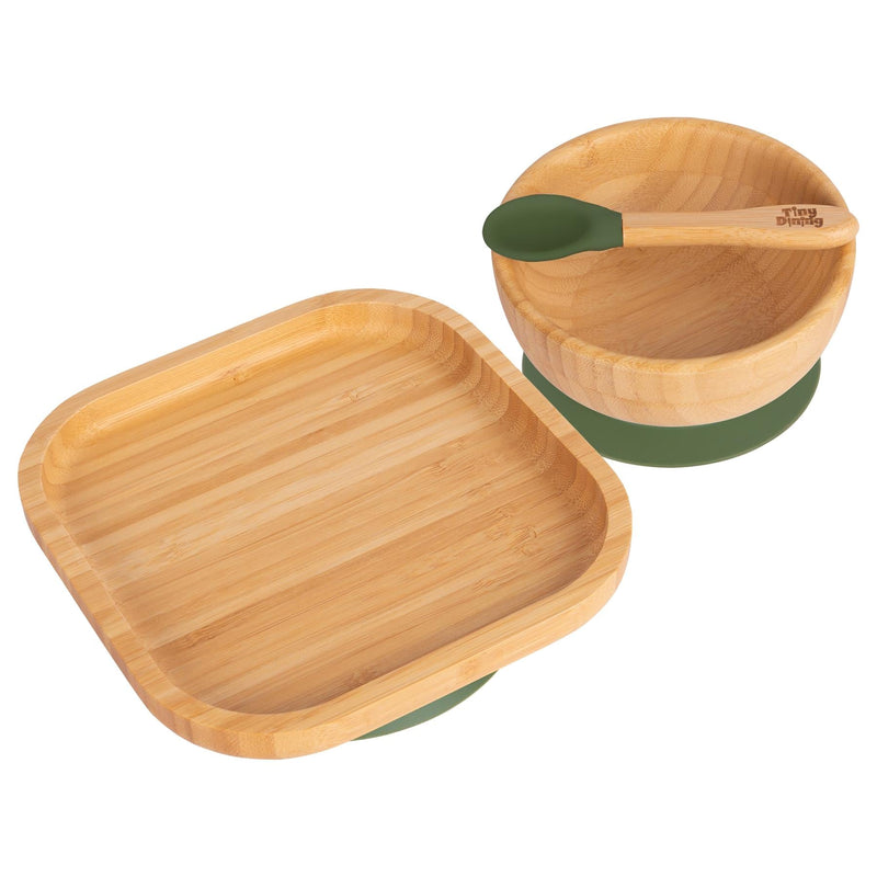 Square Open Bamboo Suction Dinner Set