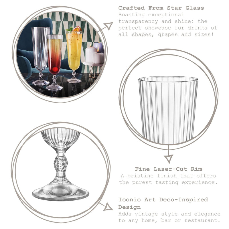 275ml America 20S Sling Cocktail Glasses - By Bormioli Rocco