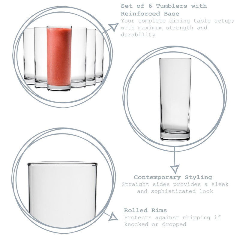 360ml Classic Highball Glasses - By Argon Tableware