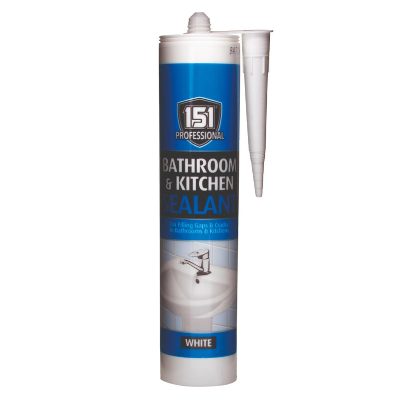 Bathroom & Kitchen Sealant - 310ml - White - By 151 Professional