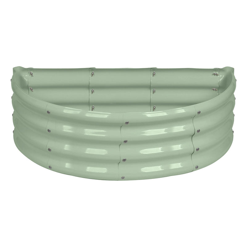 90cm x 45cm Semicircular Galvanised Steel Raised Garden Bed - By Harbour Housewares