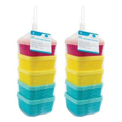 Plastic Stackable Food Storage Containers - 90ml - Multicoloured - By Ashley