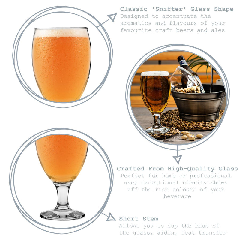 590ml Empire Snifter Beer Glasses - By Lav