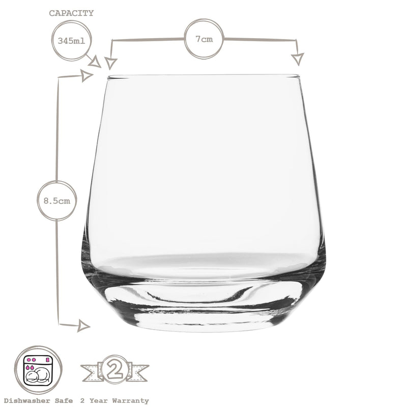 345ml Lal Whisky Glasses - Pack of 12  - By LAV