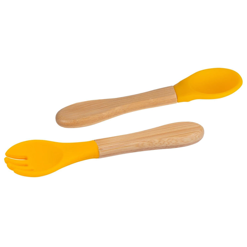 2pc Bamboo Baby Weaning Fork & Spoon Set - By Tiny Dining