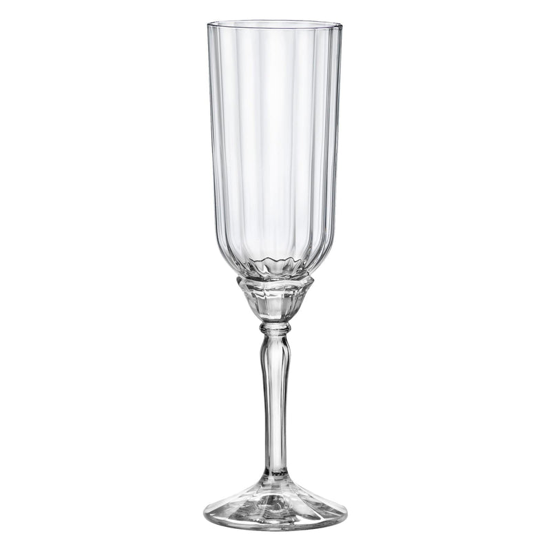 210ml Florian Champagne Flute Glasses - By Bormioli Rocco