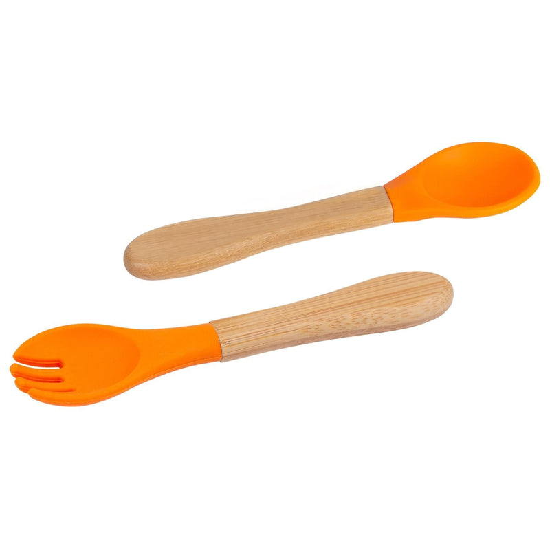 2pc Bamboo Baby Weaning Fork & Spoon Set - By Tiny Dining