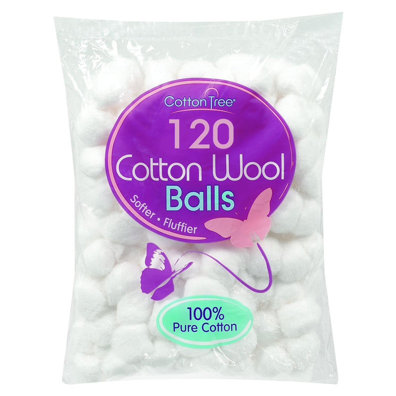 Cotton Balls - Pack of 120 - By Cotton Tree