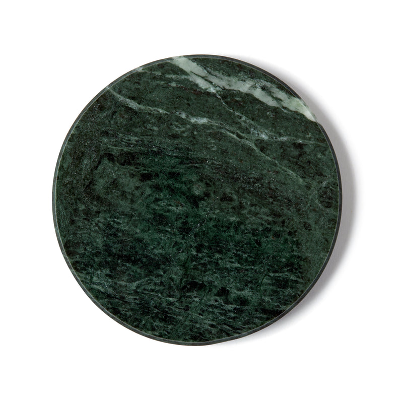 Round Marble Coasters - 10cm - Green - Pack of 6 - By Argon Tableware