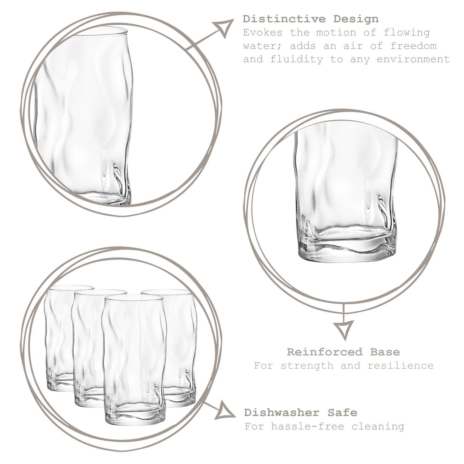 460ml Sorgente Tumbler Glasses - Pack of Four