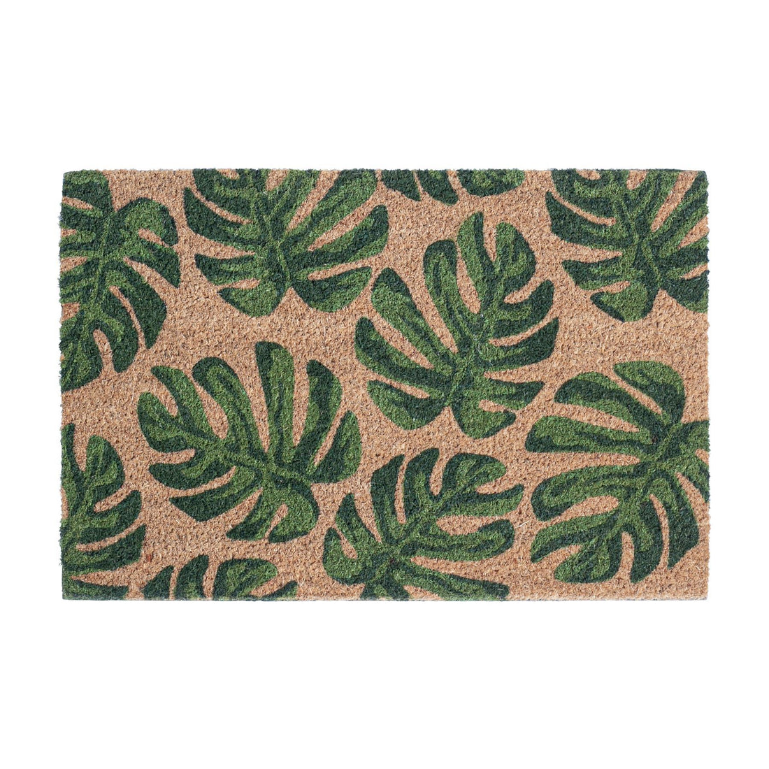 90cm x 60cm Green Banana Leaf Coir Door Mat