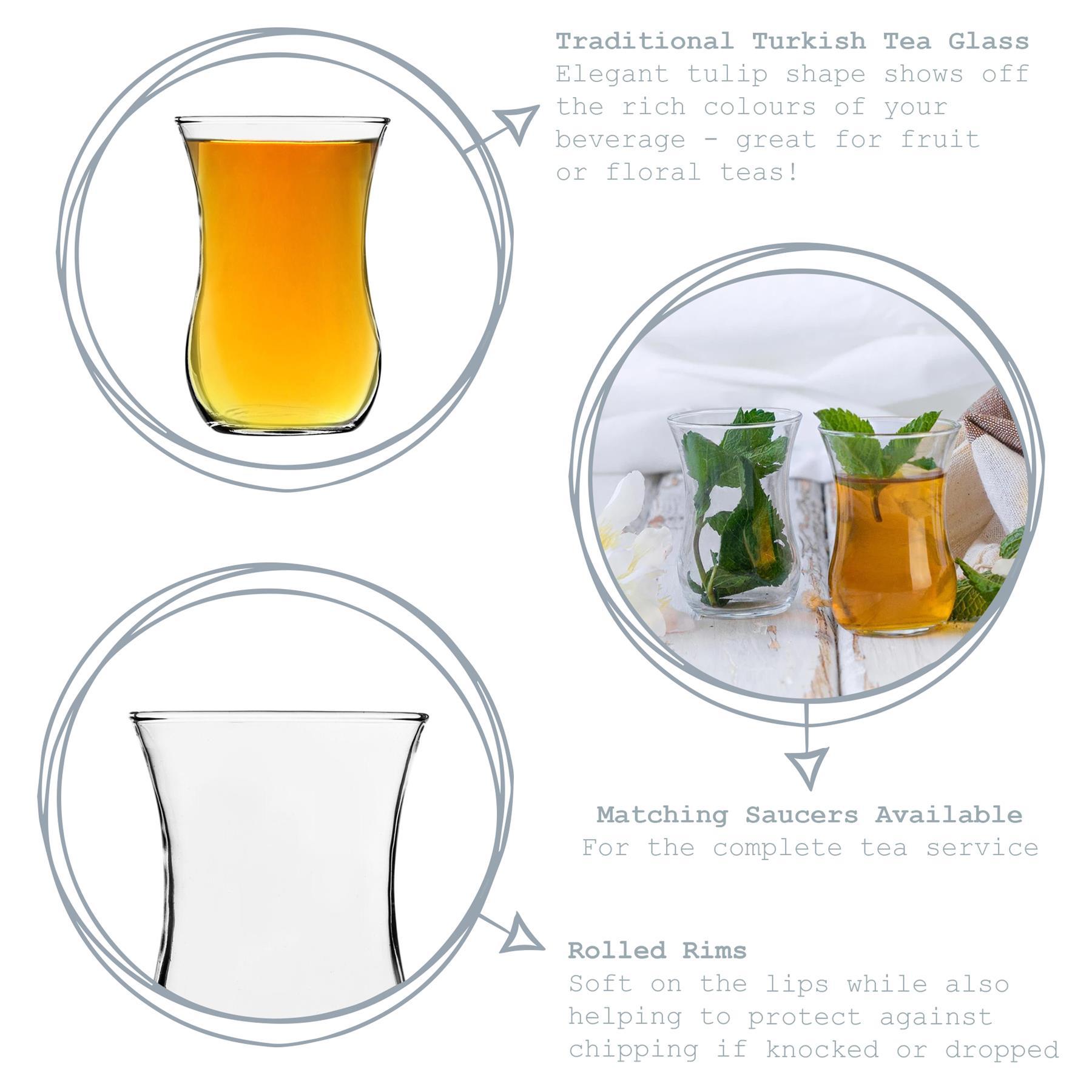 LAV Glass Tea Coffee Cups Glasses Set