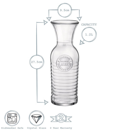 1.2L Officina 1825 Glass Carafe