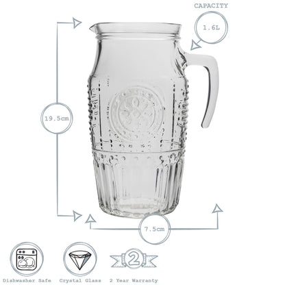 1.6L Romantic Glass Water Jug